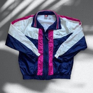 RETRO Wilson Fuchsia / Navy Windbreaker Jacket